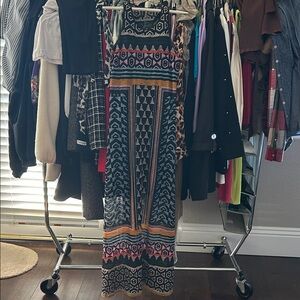 Bcbgmaxazria tribal lace maxi dress xxs bcbg